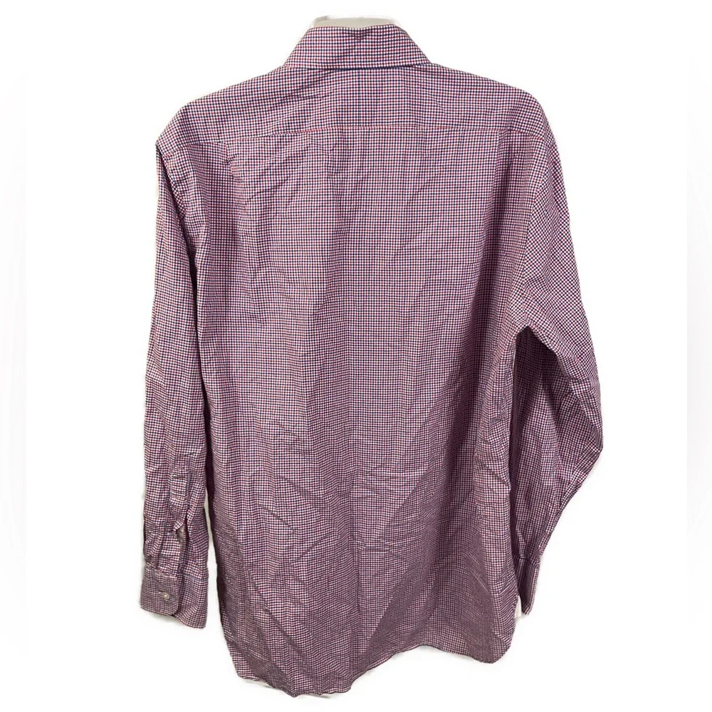 J. Crew Men's Ludlow 120s 2 Ply Micro Plaid Long Sleeve Button Down Shirt- Large